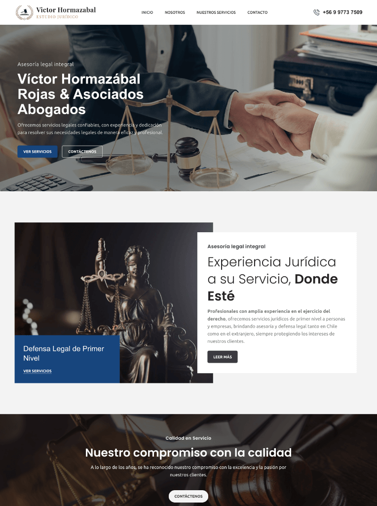 Página web de Abogado Víctor Hormazábal