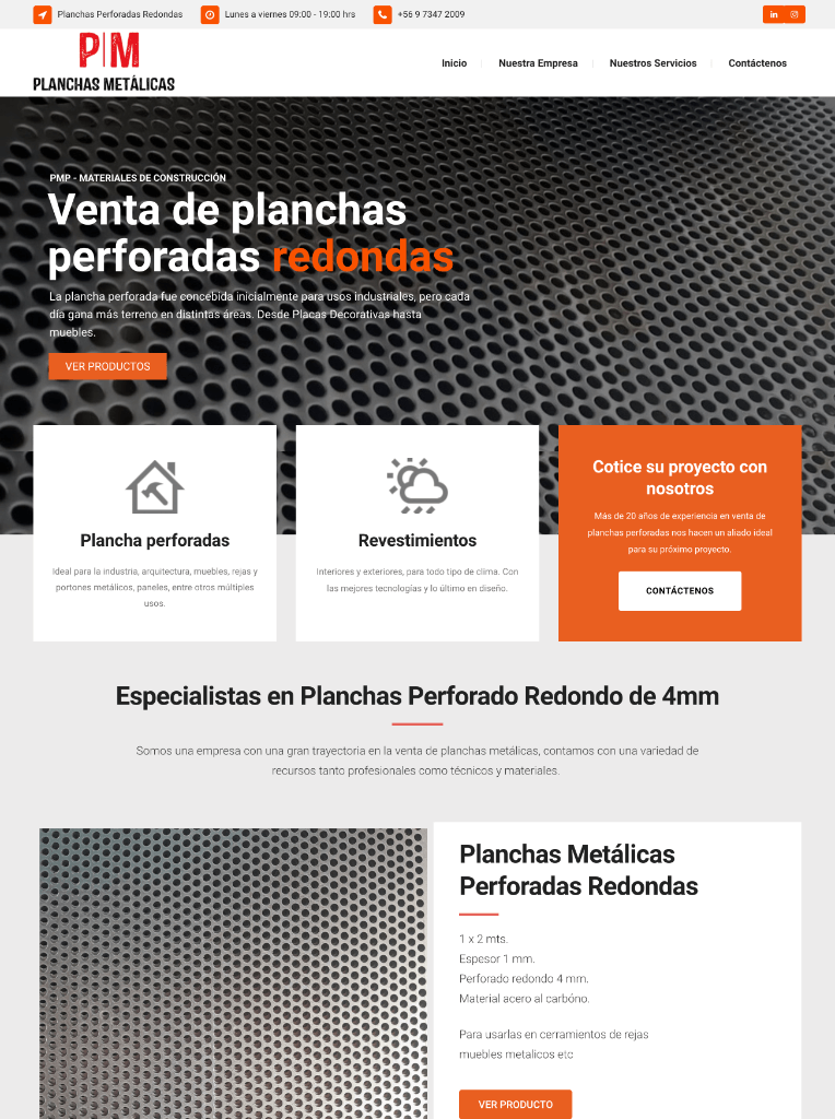 Planchas Metálicas Perforadas